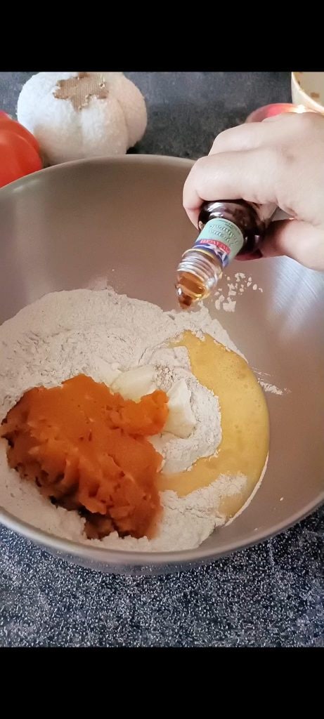Flour, sugar, butter, pumpkin, vanilla