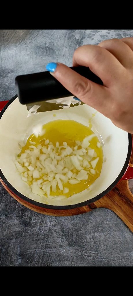 Onion sautéed in oil