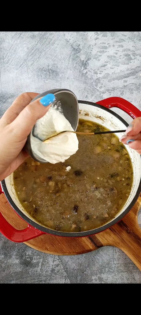 Adding the cream