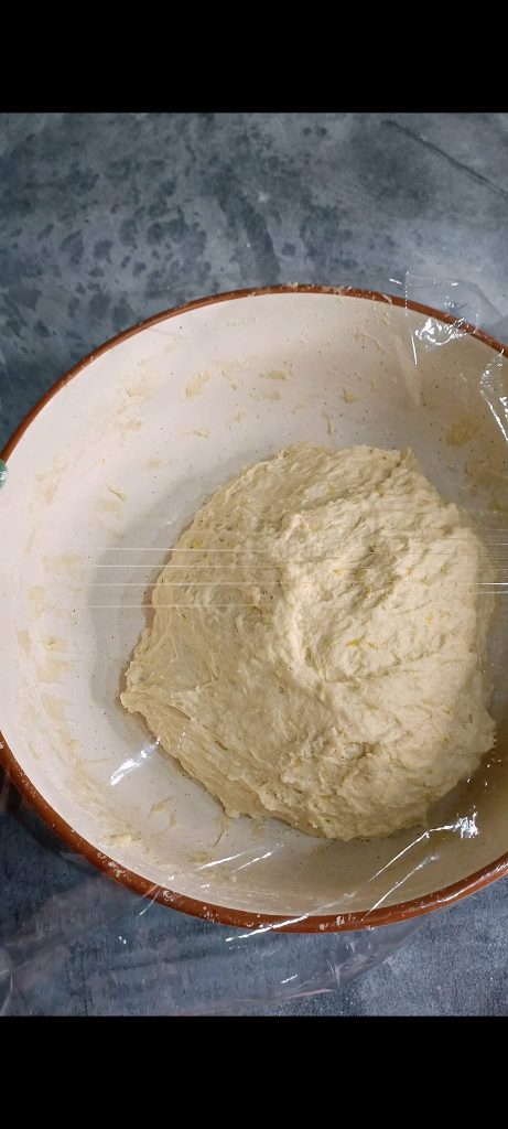 Dough to be risen