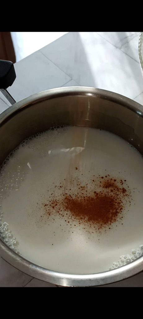 Milk and cinnamon