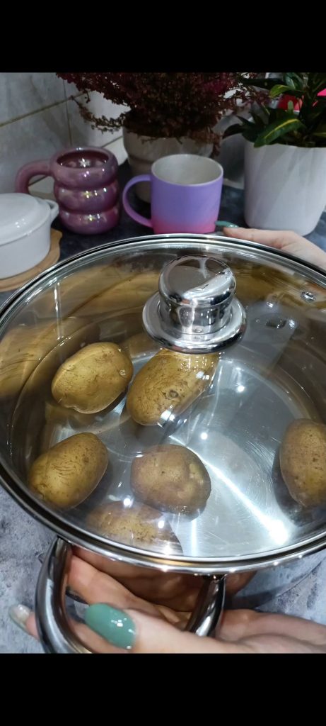 Boil the potatoes