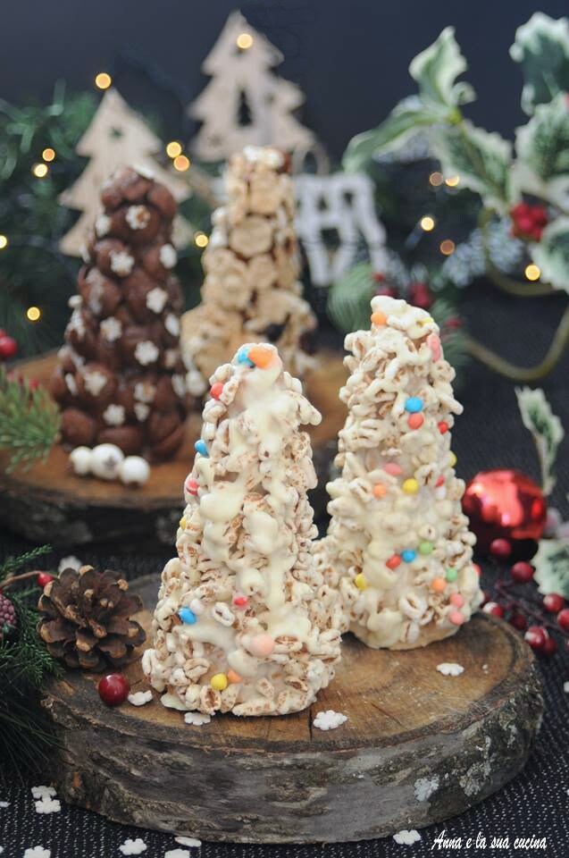 Crispy Trees with Chocolate and Cereal