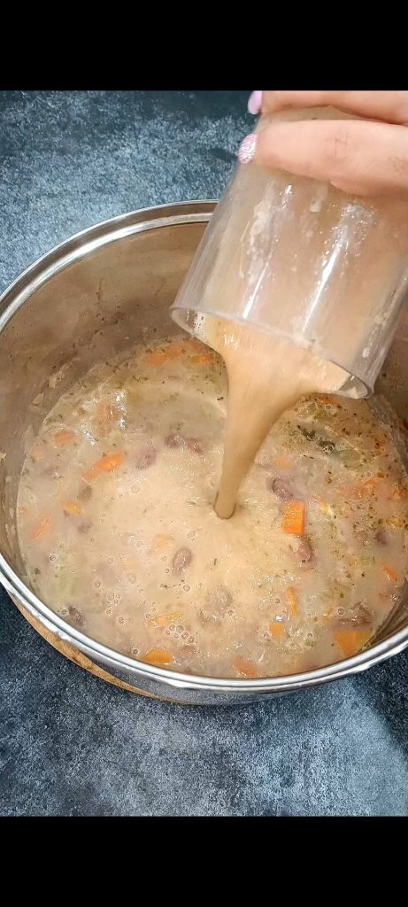 Blend some beans and add to the pot