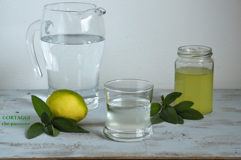 homemade sage and mint syrup