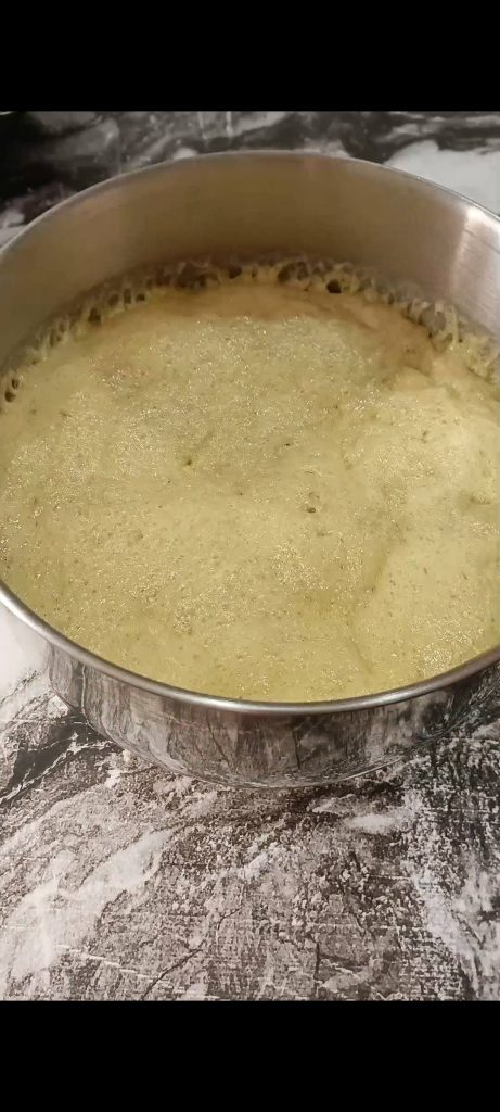 Letting the dough rise