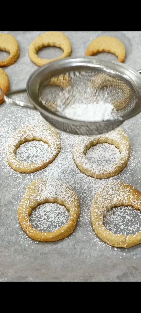 Dusting the Cookies with Powdered Sugar
