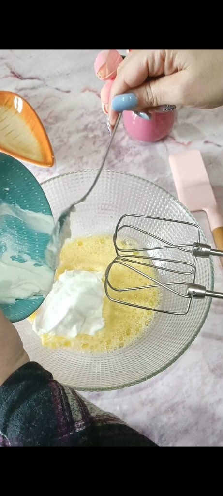 Add oil and yogurt