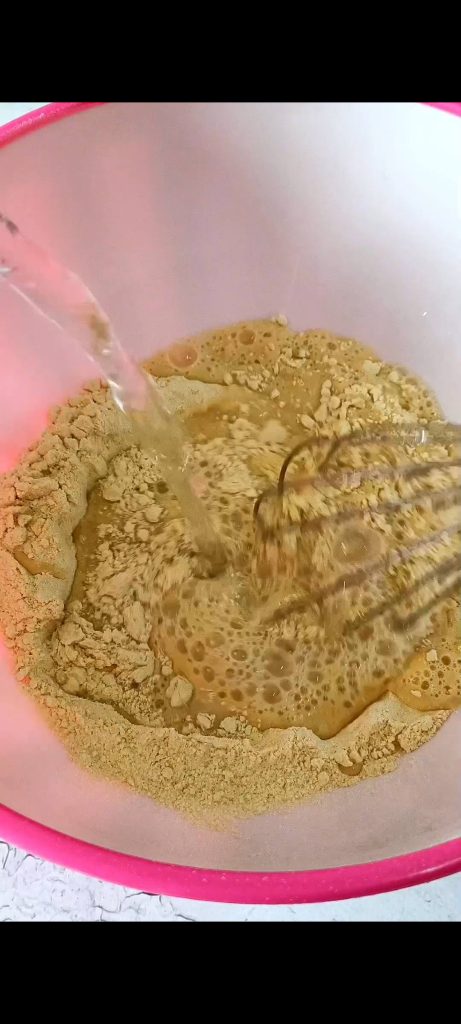 Chickpea flour and water
