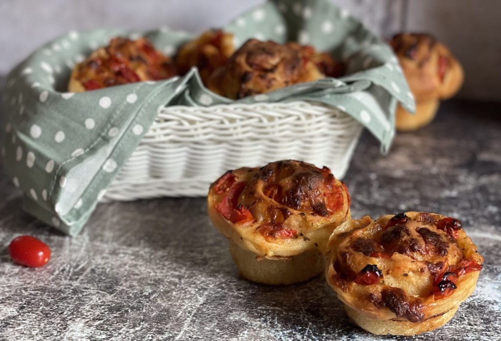 sourdough pizza muffins