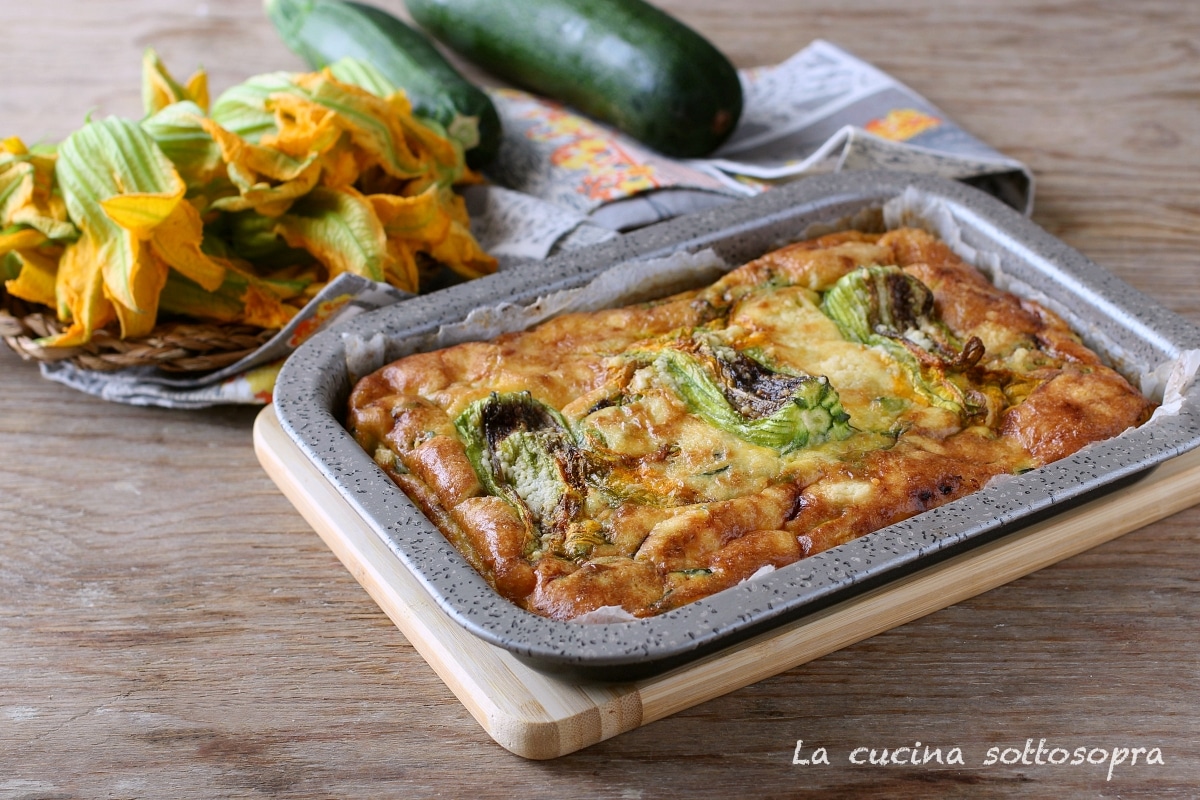 Baked Zucchini Flower Omelette