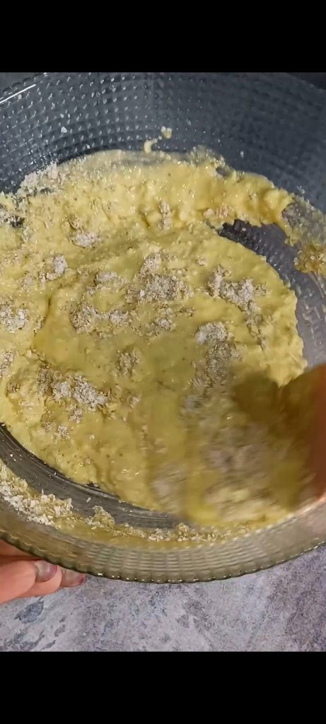 Adding flour and yeast