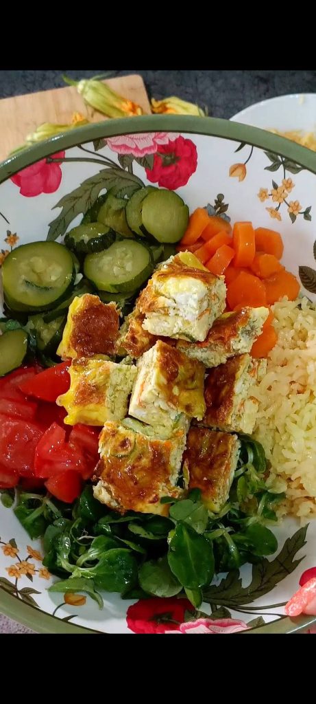Finally, add the frittata
