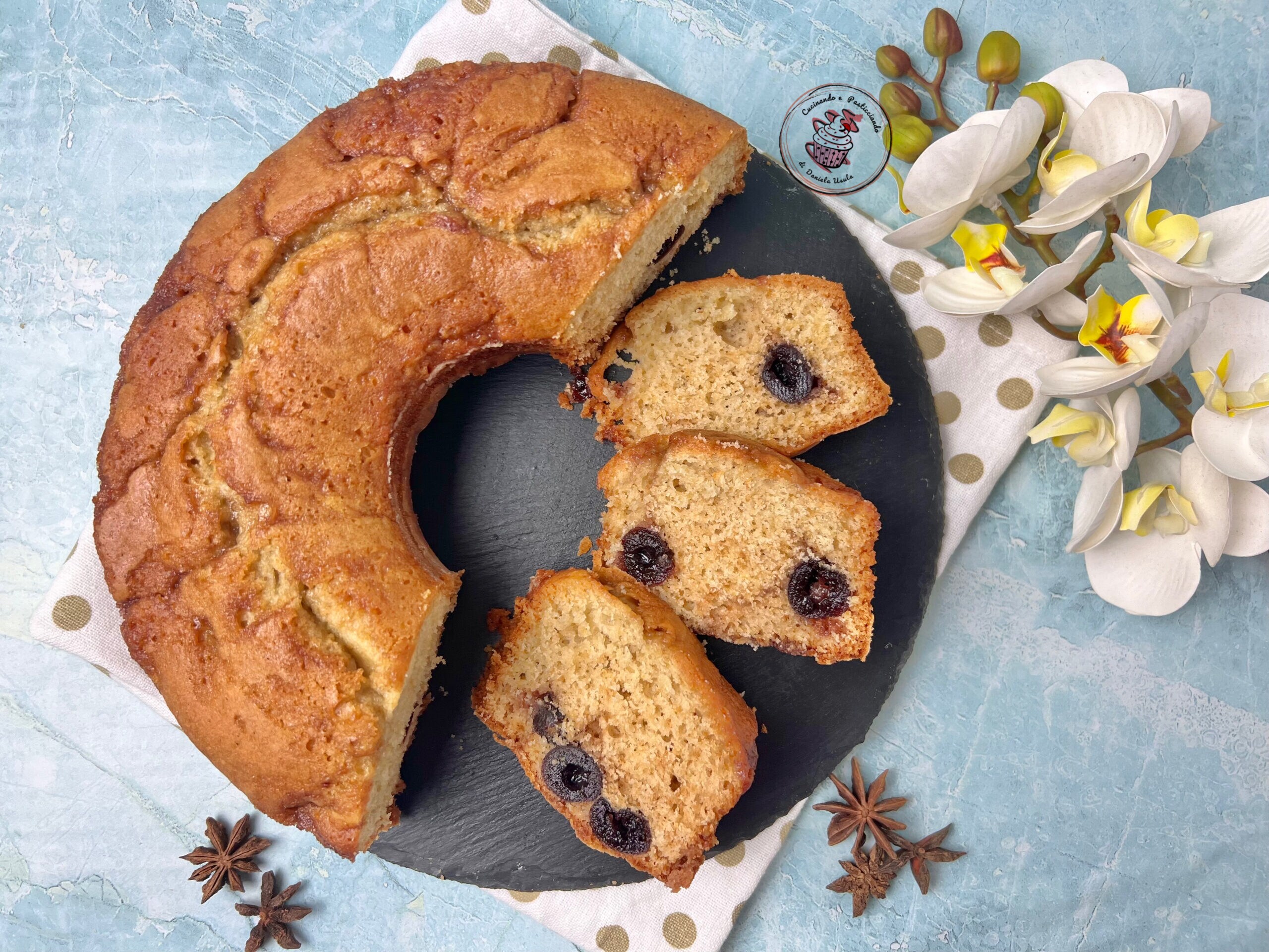 Soft Cherry Ring Cake