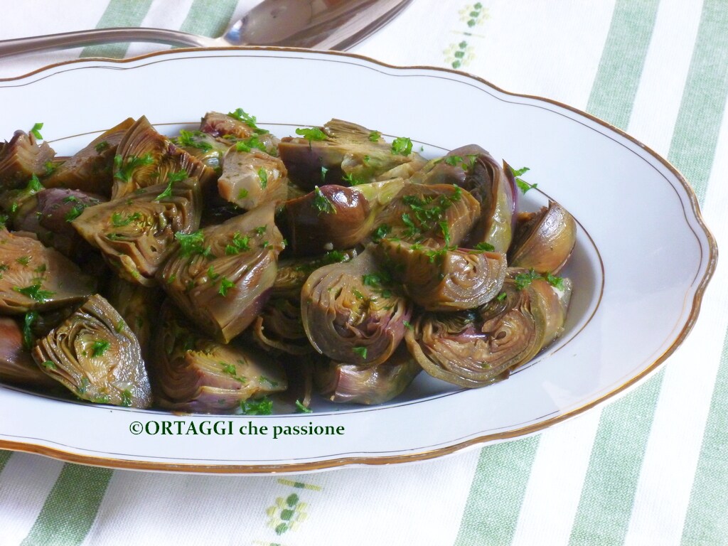 baby artichokes in a pan VEGETABLES with passion by Sara Grissino