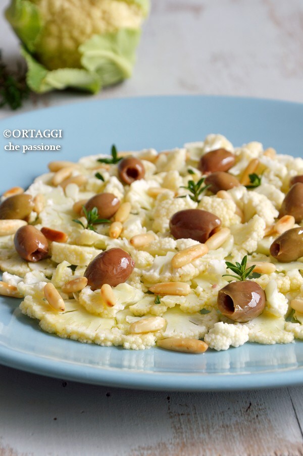 cauliflower carpaccio ORTAGGI che passione by Sara