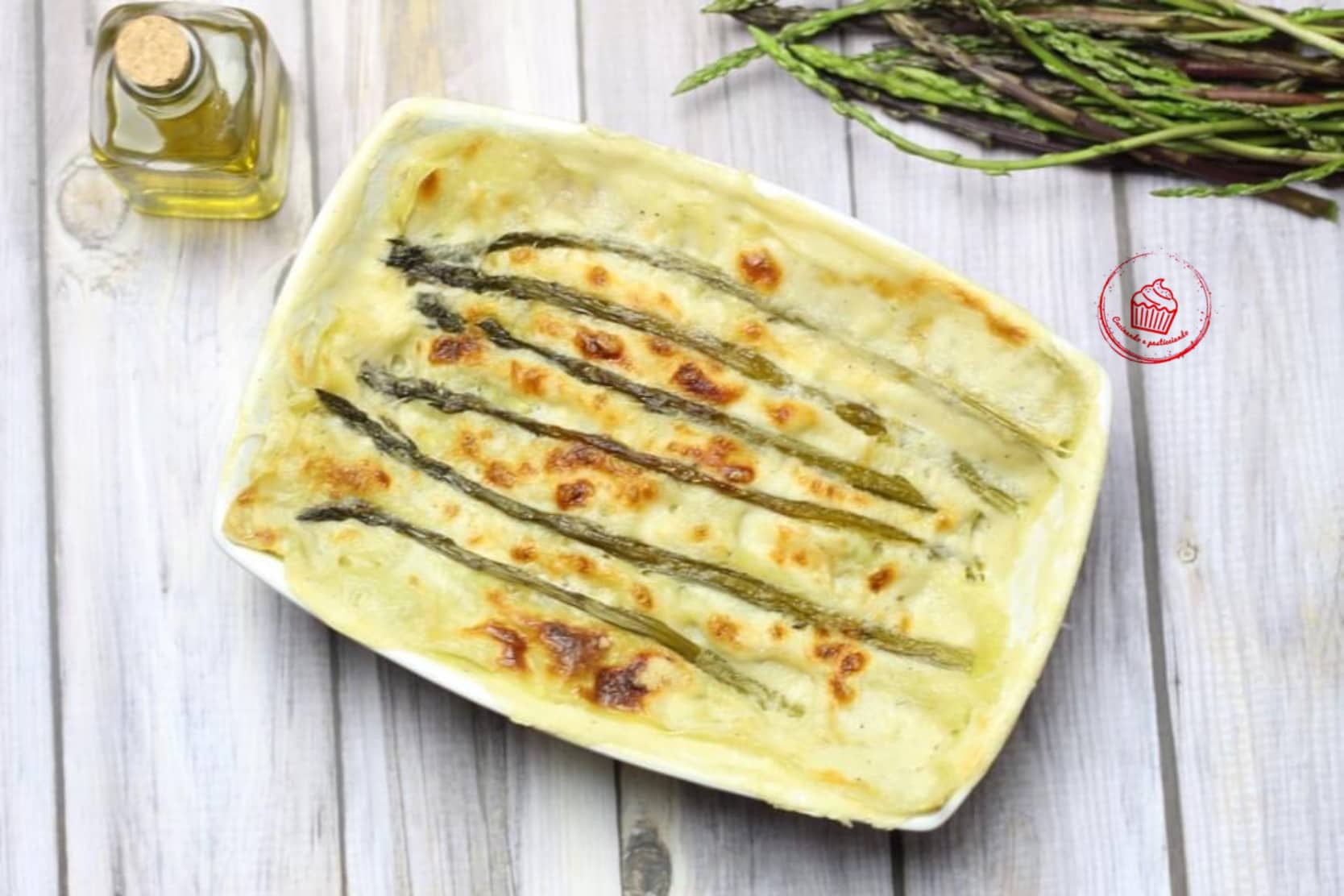 White Lasagna with Asparagus, Speck, and Provola