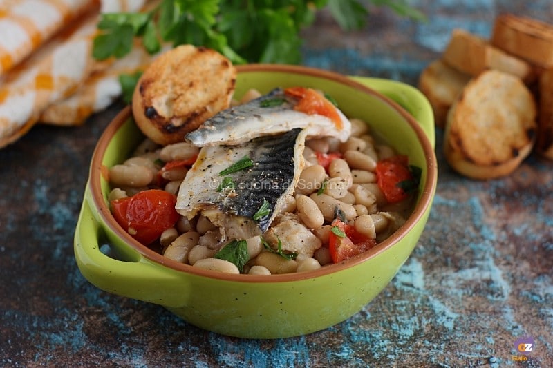 Mackerel in Cannellini Bean Stew