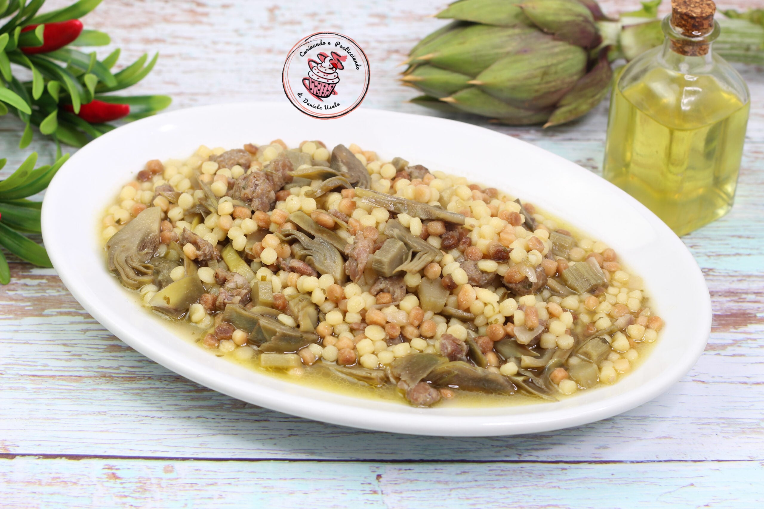 SARDINIAN FREGULA with artichokes and sausage