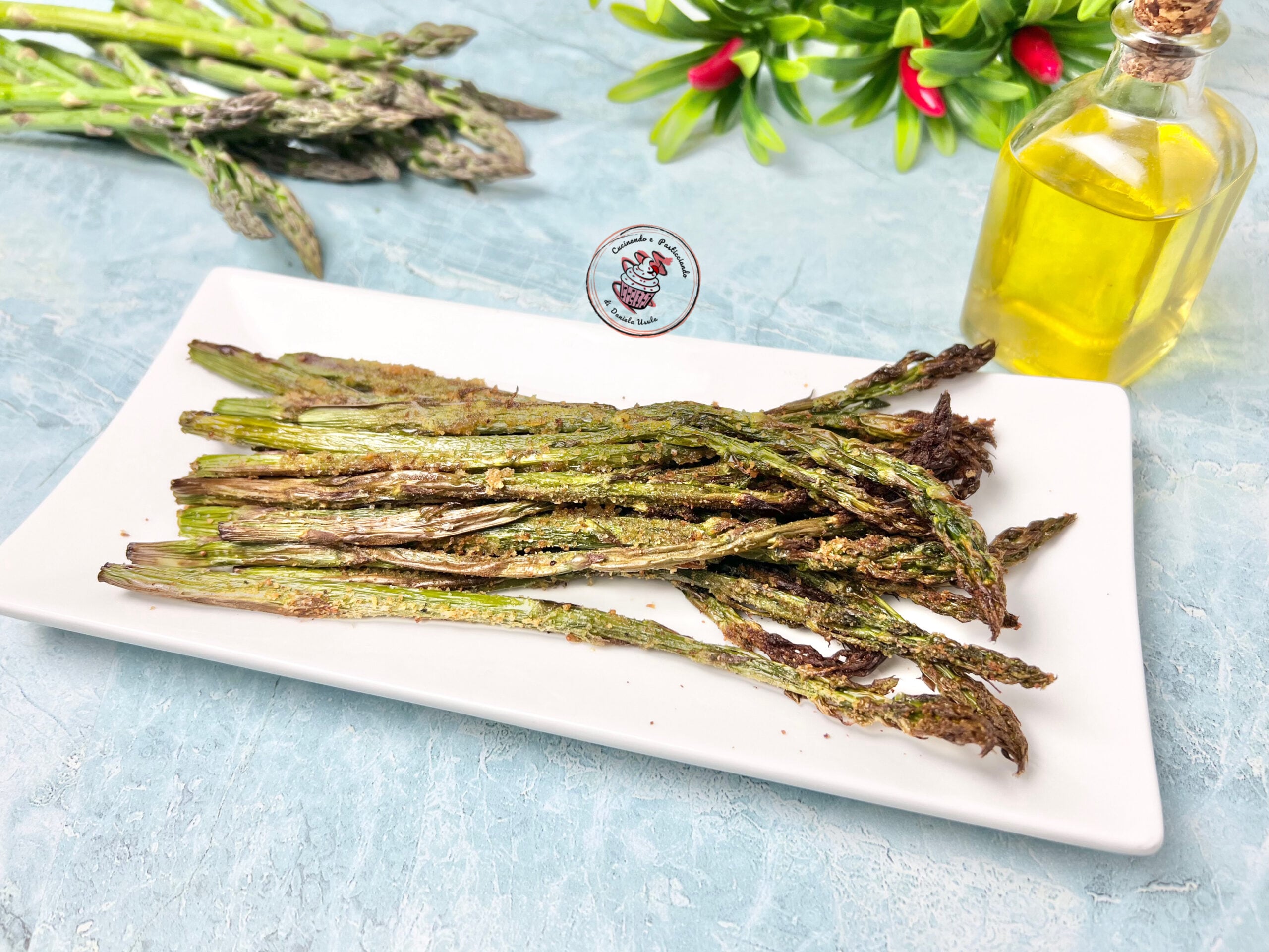 Air Fryer Gratinated Asparagus