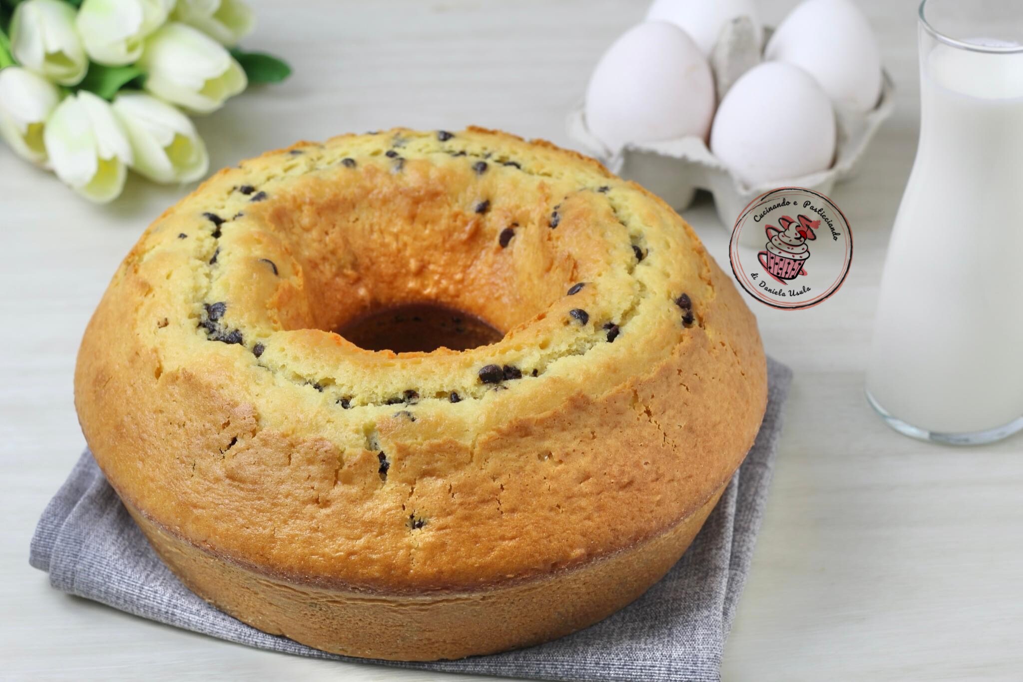 Soft Yogurt Bundt Cake with Chocolate Chips