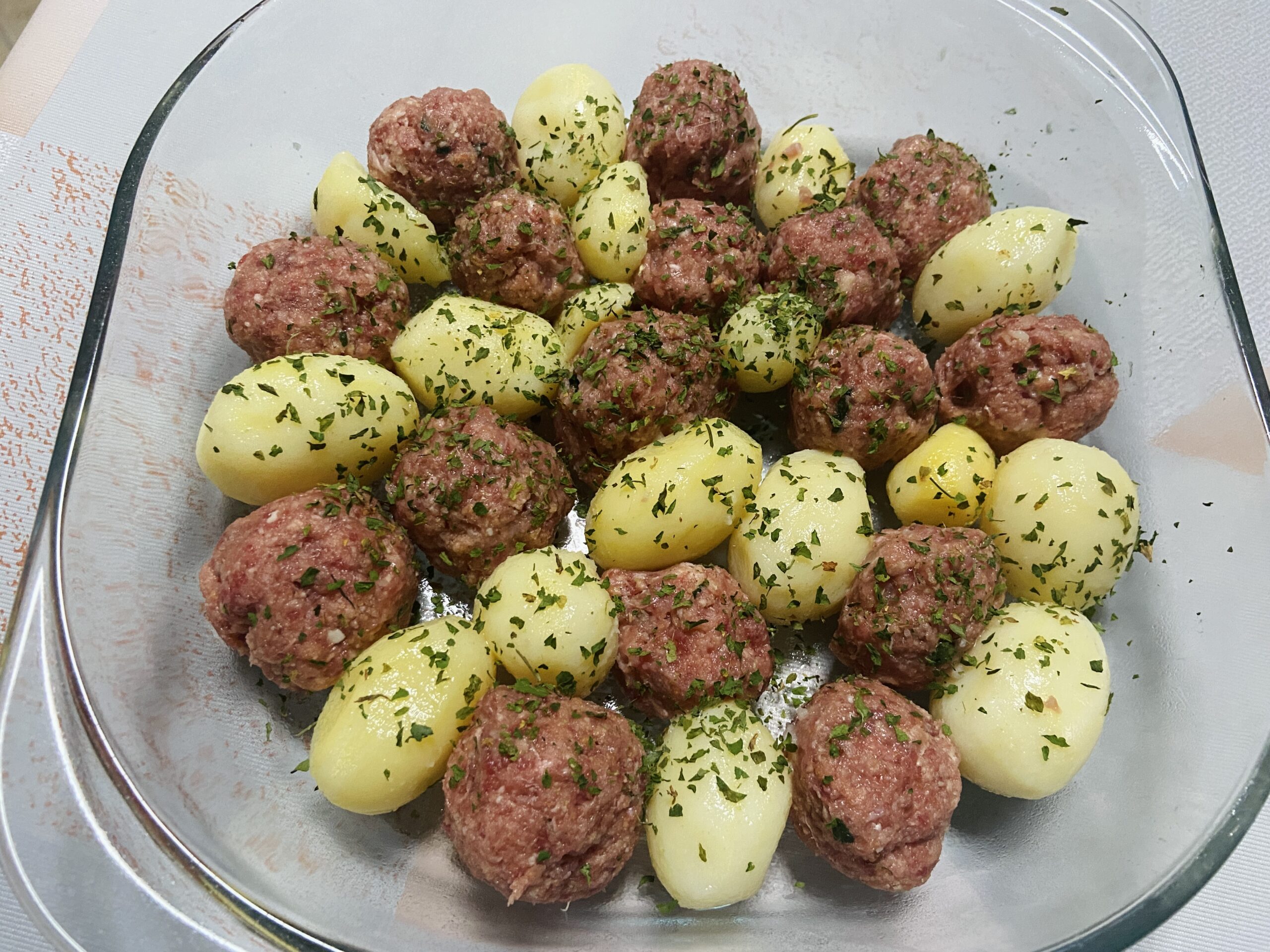 Meatballs with Roasted New Potatoes