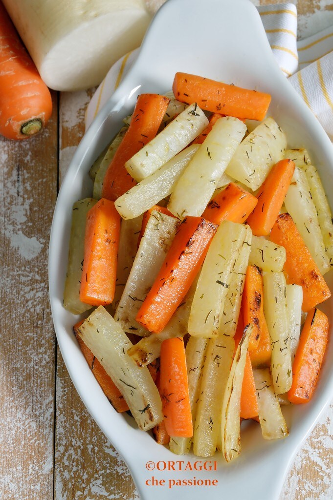 pan-fried daikon with carrots