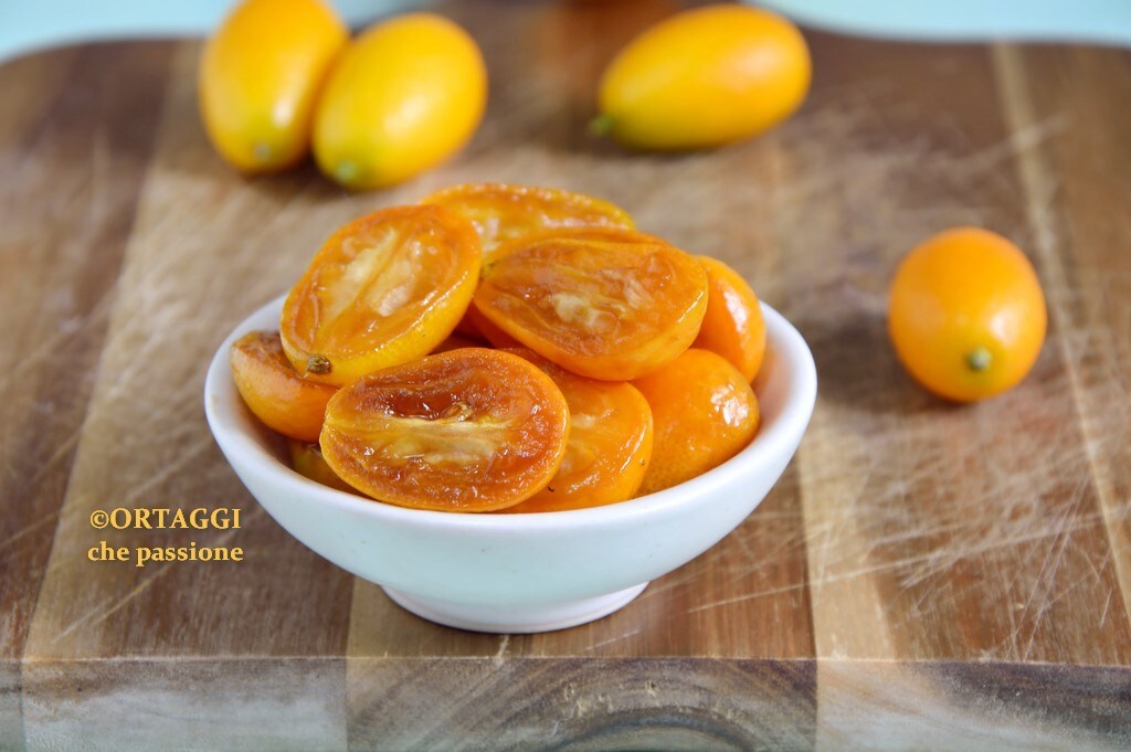 Sweet and Sour Caramelized Kumquats