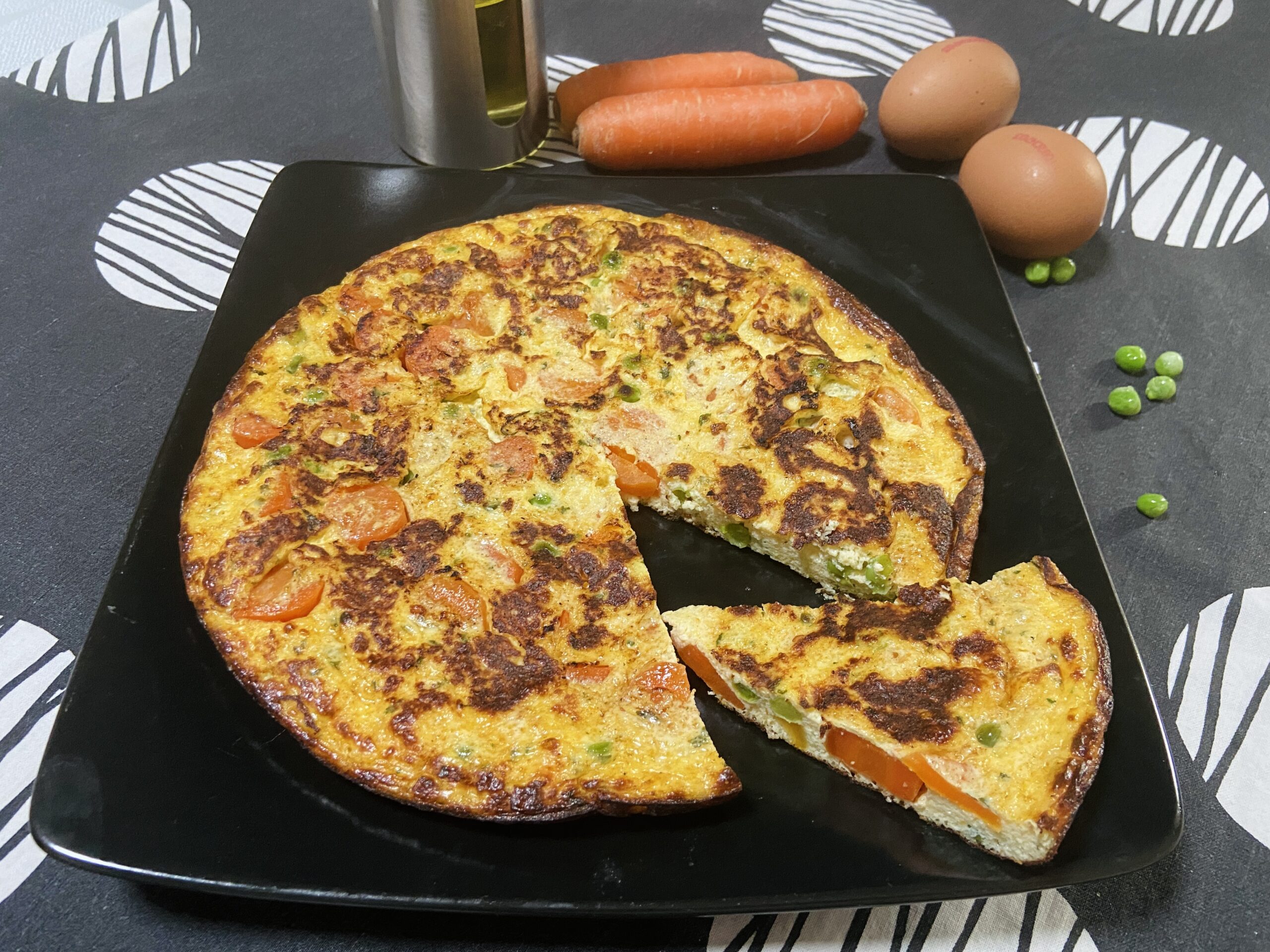 Omelette with Peas and Carrots