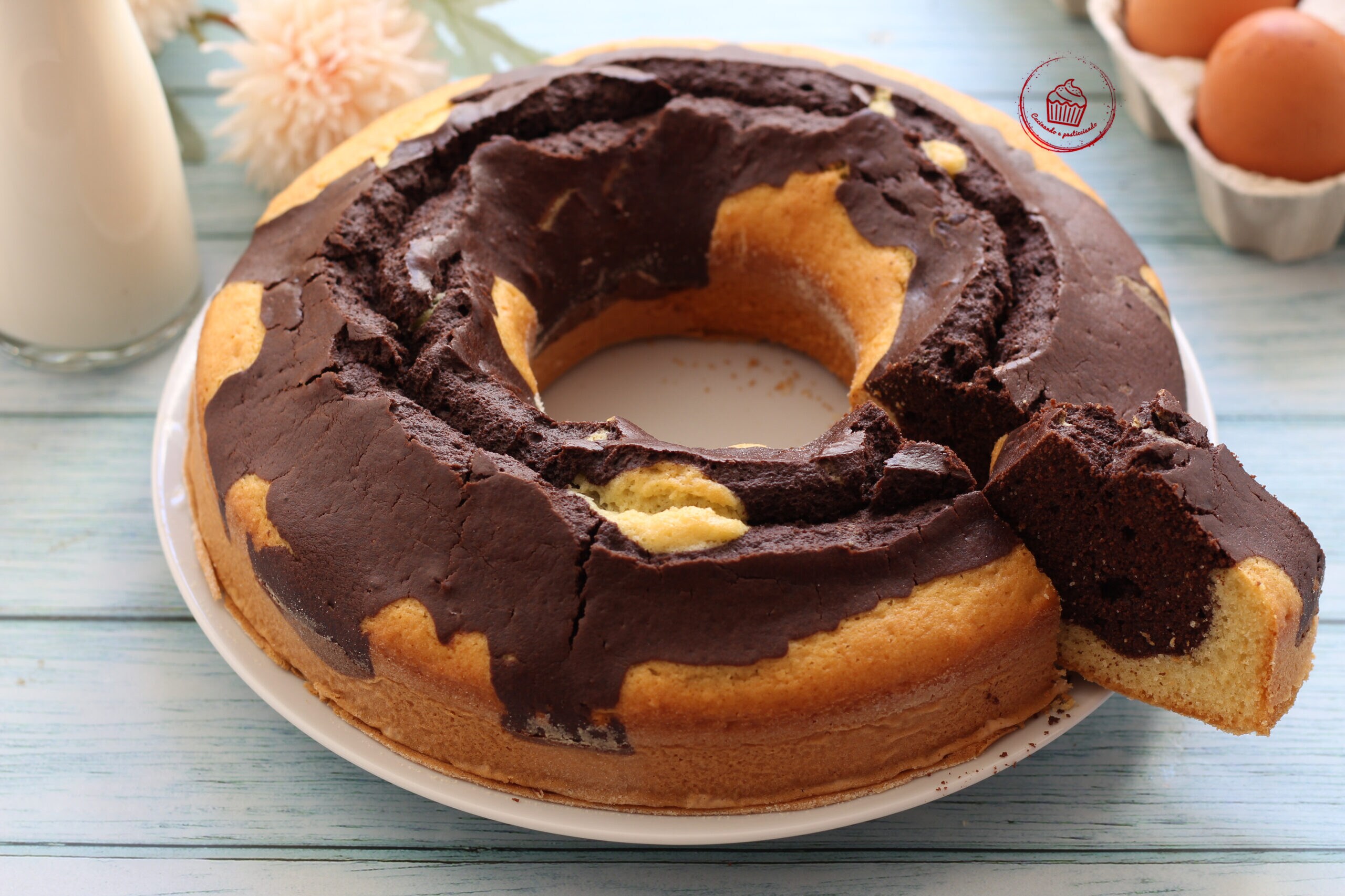 Soft Two-tone Bundt Cake