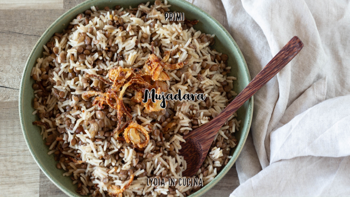 Mujadara, simple version of Middle Eastern rice and lentils