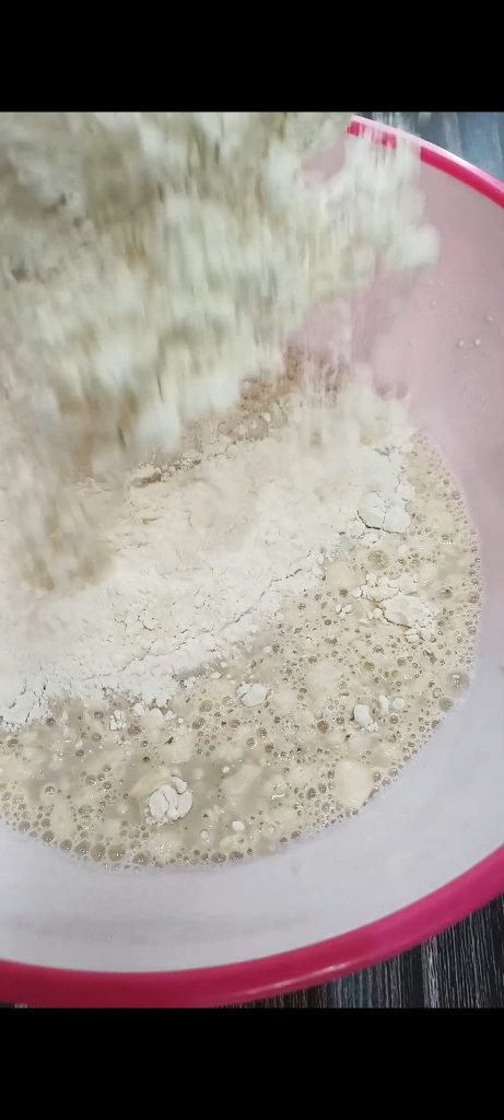Add water and flour