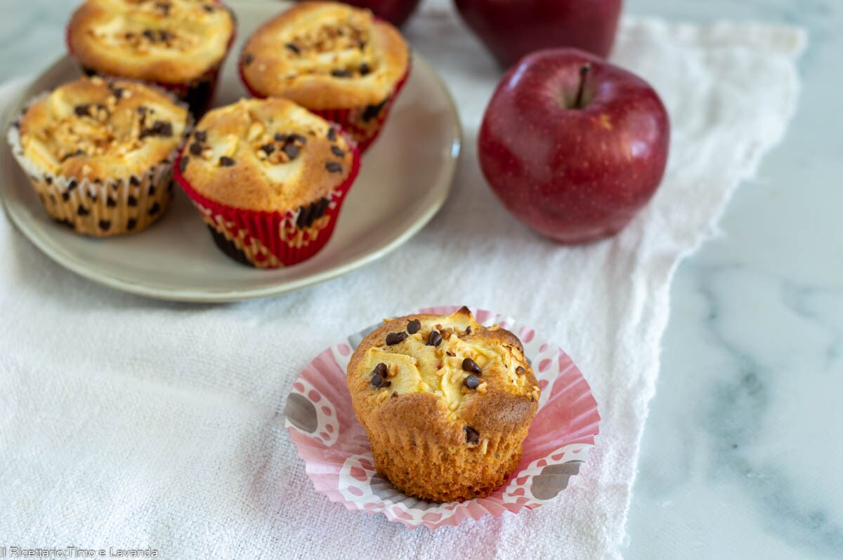 Apple Muffins with Chocolate Chips