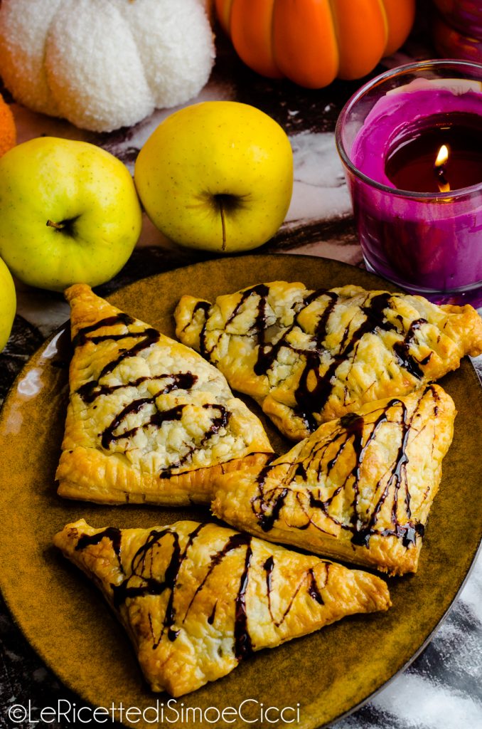 Apple and Chocolate Puff Pastry Triangles