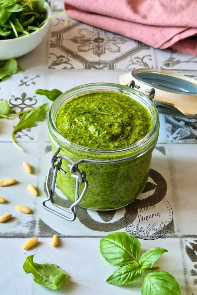 Arugula and Basil Pesto: Turn Leftover Arugula into a Delicious Fresh Pesto!