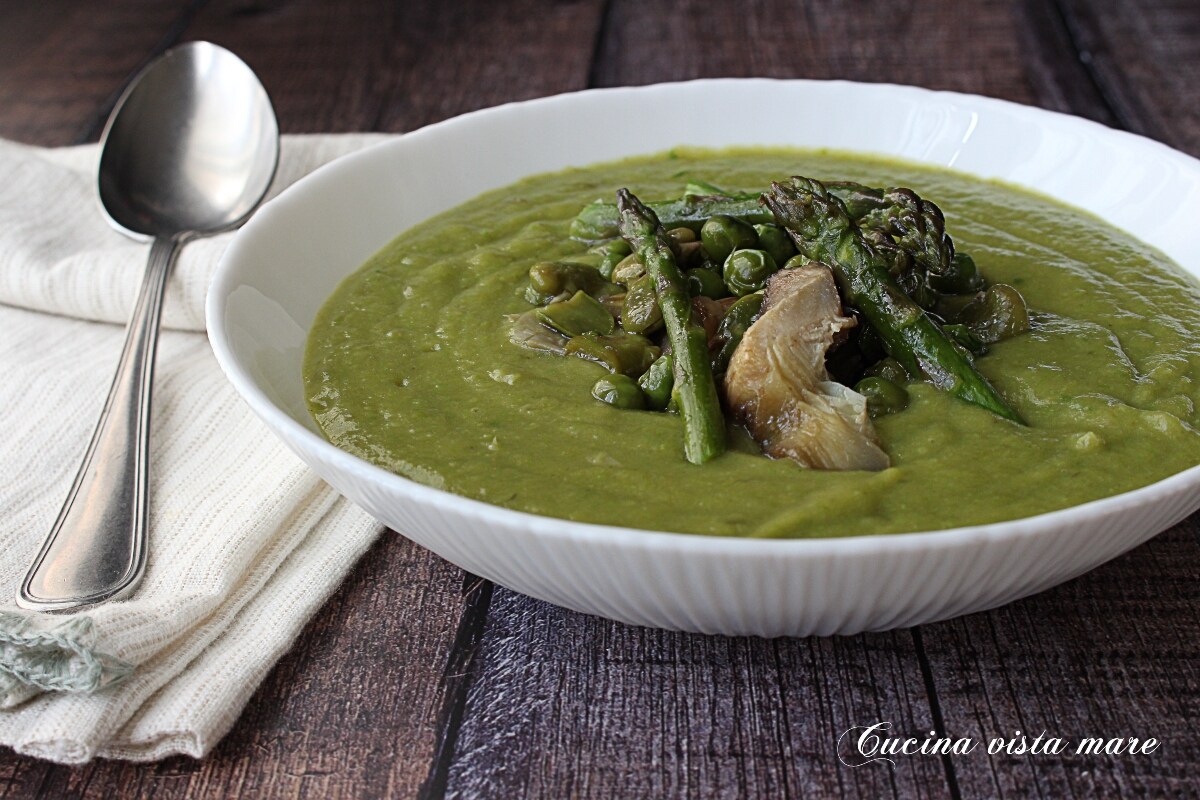 Asparagus Soup Vignarola Style