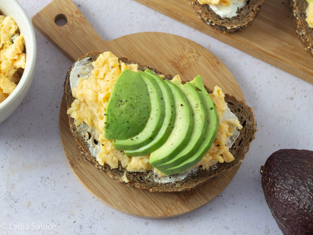 Avocado Toast with Scrambled Eggs