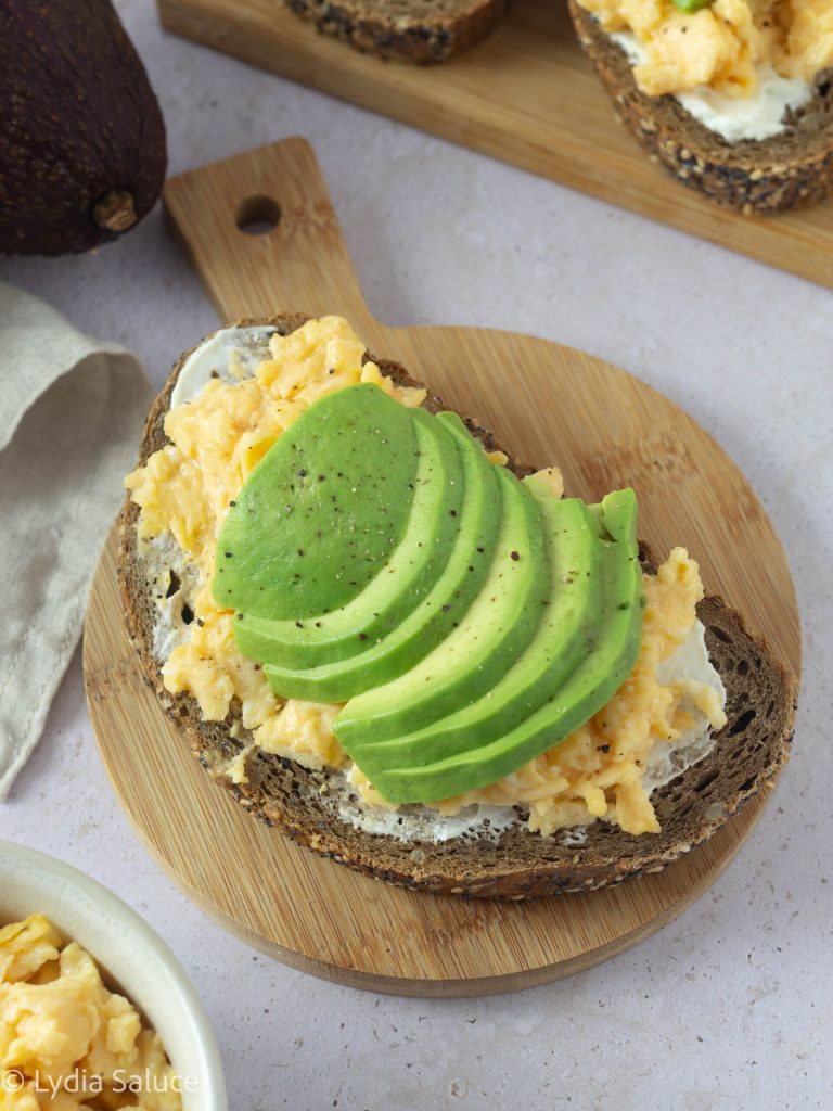 Avocado Toast with Scrambled Eggs