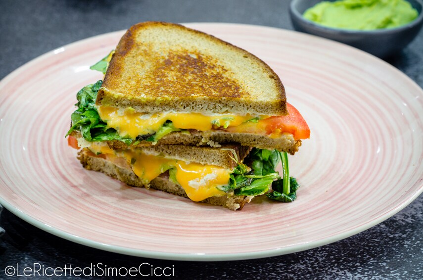 Avocado, Tomato, and Salad Sandwich