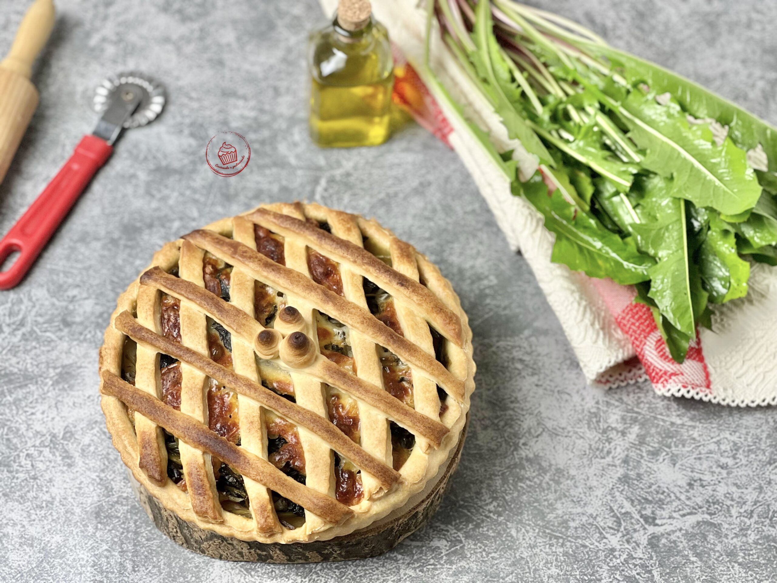 Savory Pie with Wild Chicory