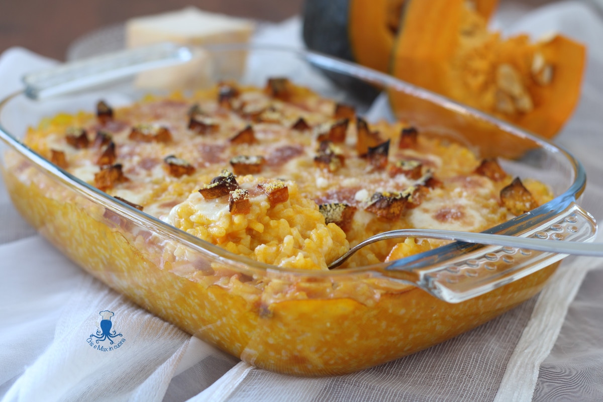 Baked Risotto with Taleggio and Pumpkin