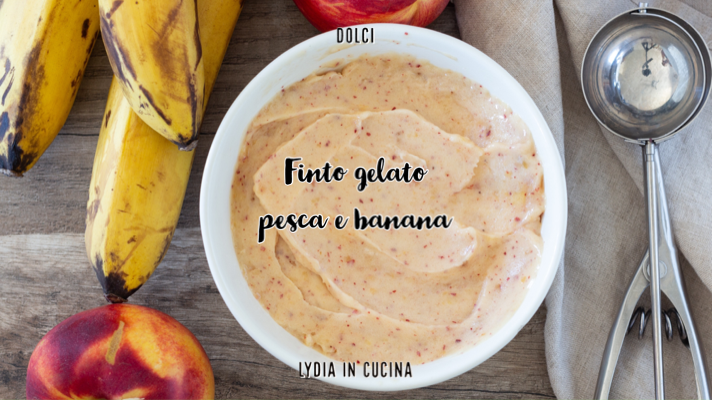 Fake peach and banana ice cream with 2 ingredients