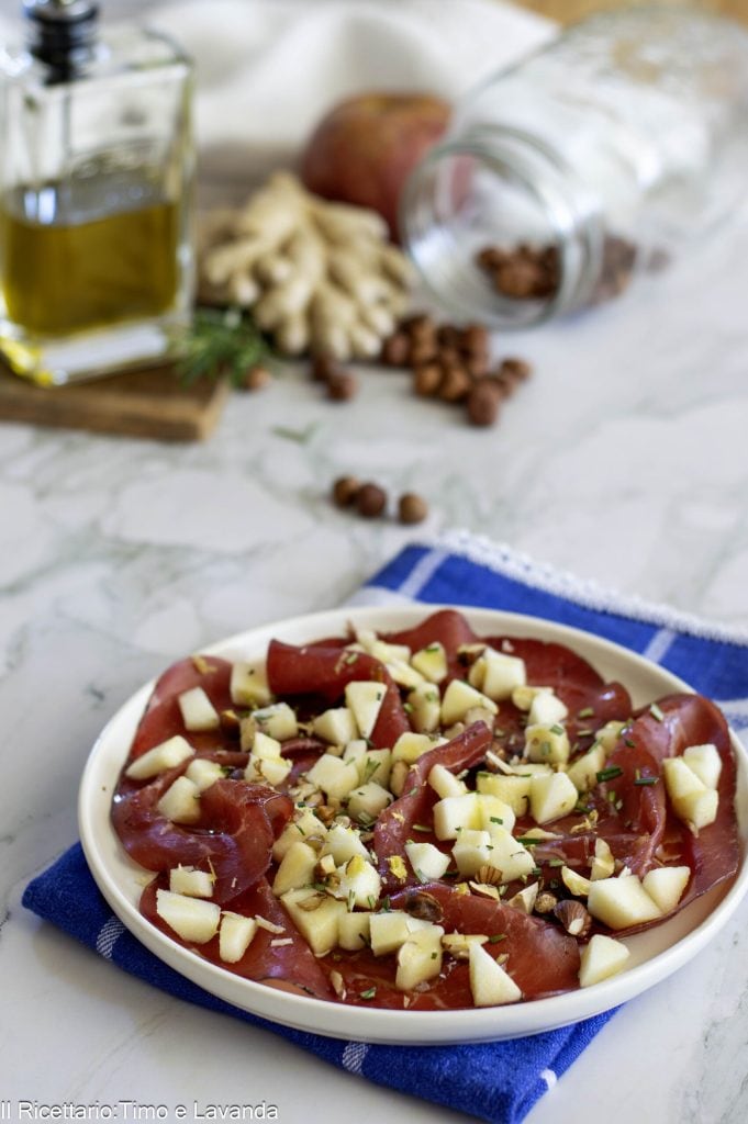 beef carpaccio with apples