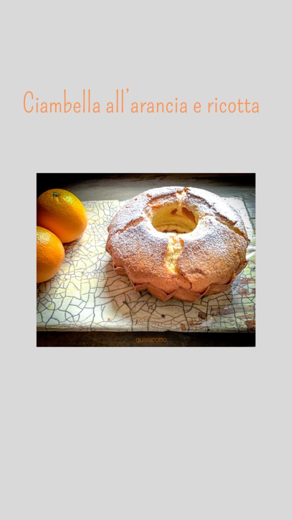 Soft Orange and Ricotta Ring Cake