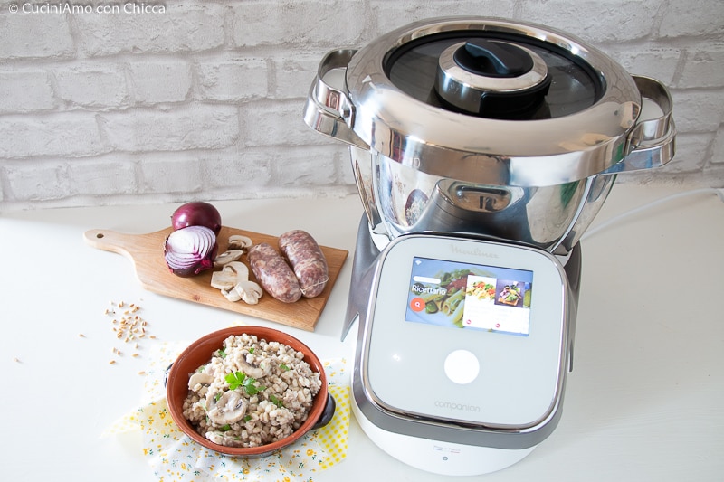 BOSCAIOLA AND SAUSAGE BARLEY RISOTTO, a flavorful main course