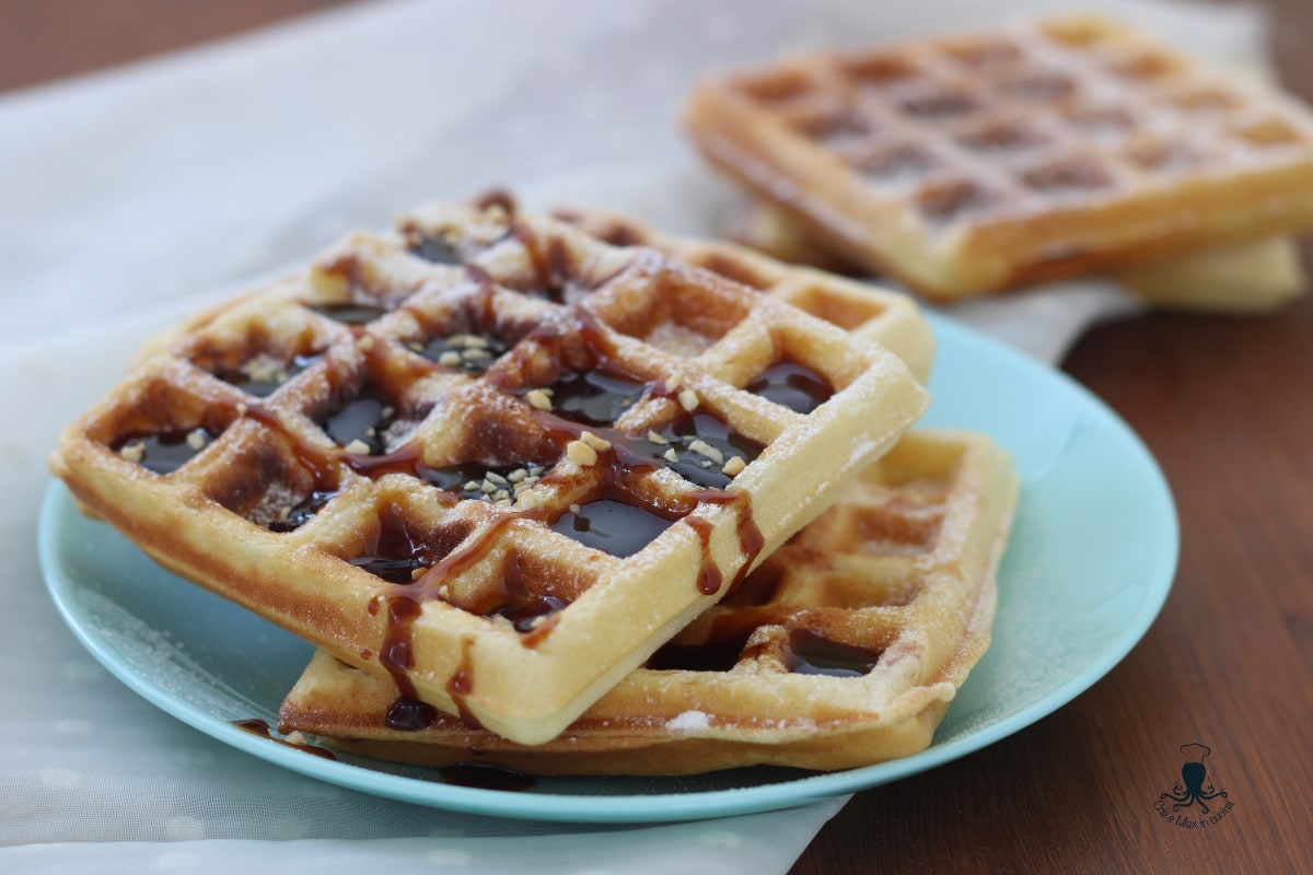 Butter-Free Waffles, Easy and Quick Recipe with and without Bimby.
