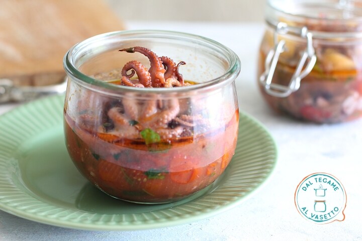 Baby Octopus in Jar Cooking
