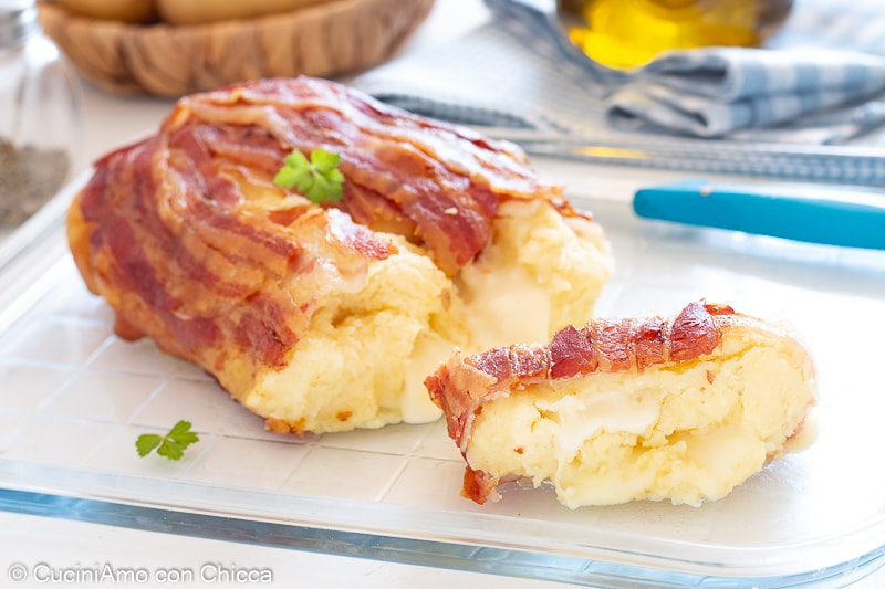 Bacon-Wrapped Potato Meatloaf