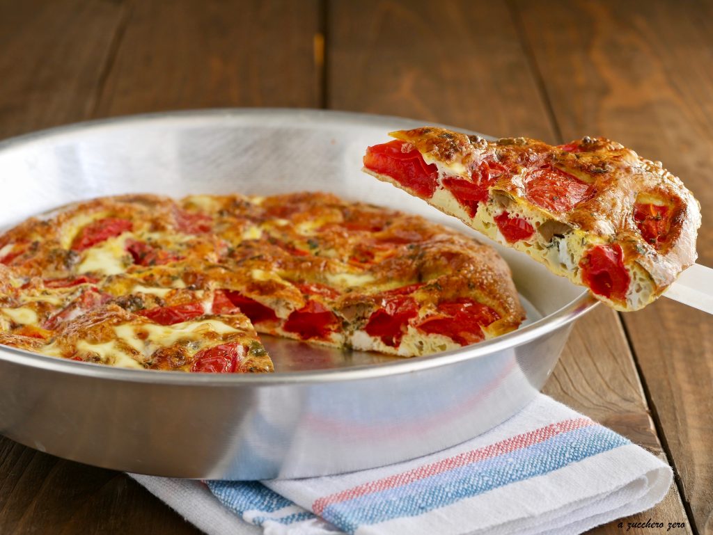 Baked Frittata with Cherry Tomatoes and Olives without cheese
