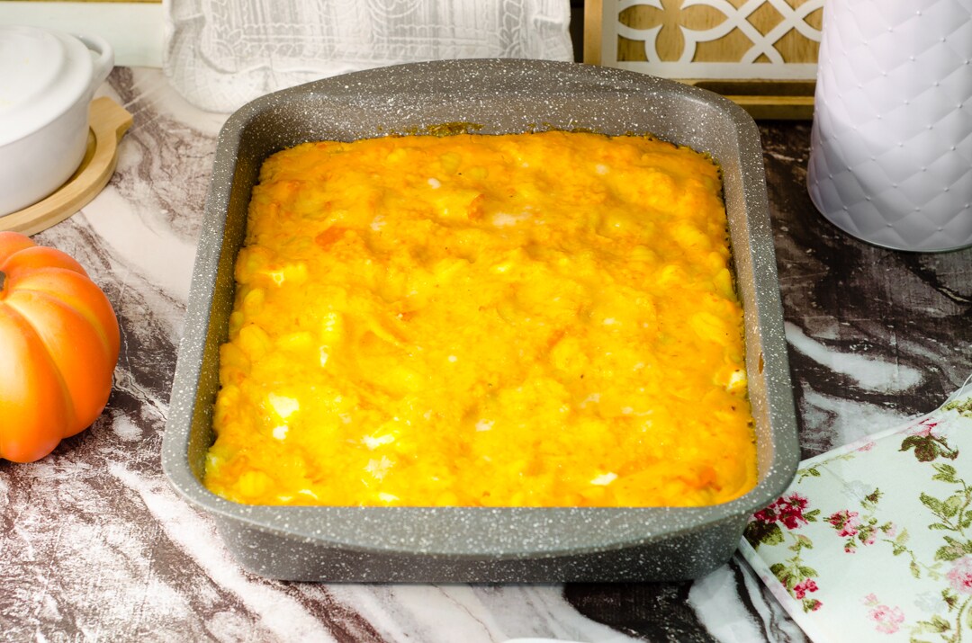 Baked Gnocchi with Pumpkin Cream (gratinated, gooey, and delicious)